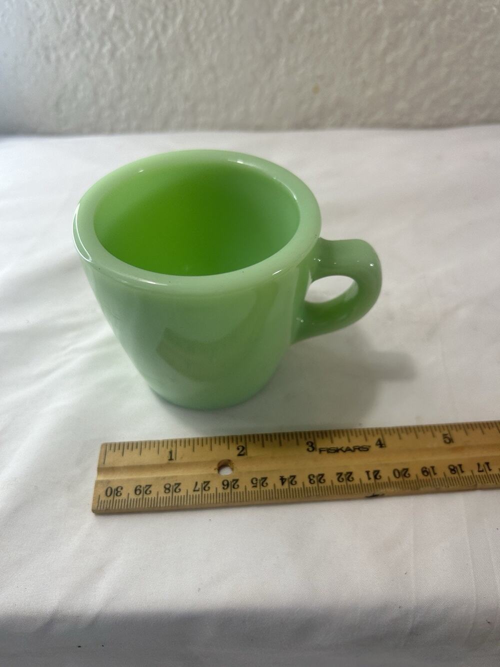 Vintage Fire King Restaurant Jadeite Coffee Cup.